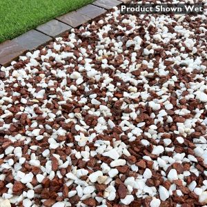 20mm Red & White Chippings Shown Wet