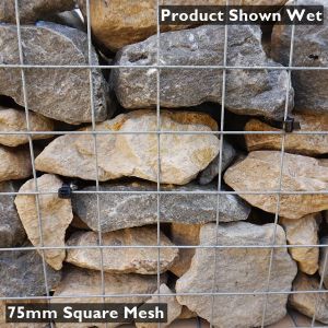 Cotswold Gabion Stone Shown Wet
