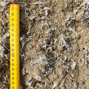 Fibre Sand Pre-Mix Shown With Scale