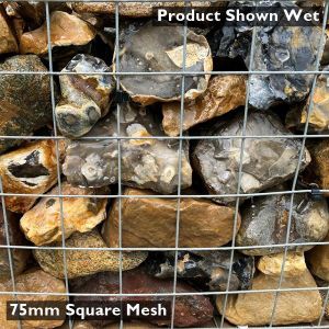 Rustic Gabion Stone Shown Wet