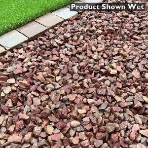 20mm Forest Rose Chippings Shown Wet