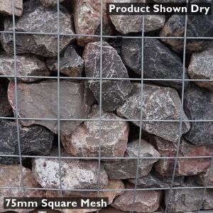 Mendip Grey Gabion Stone Shown Dry