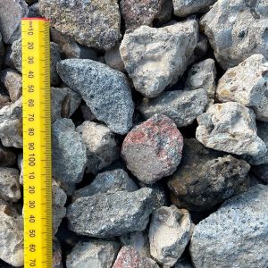 Recycled Gabion Fill Shown With Scale