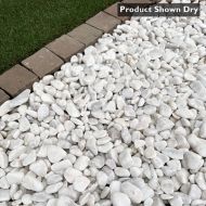 40mm Polar White Pebbles Shown Dry