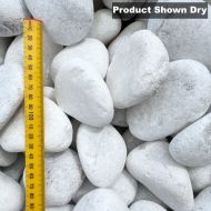 60-100mm Polar White Cobbles Show Dry With Scale